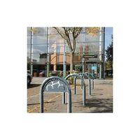 GALVANISED TROMBONE BICYCLE STAND WITH SIGNAGE - HAG 1000MM