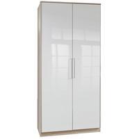 Gamma White Gloss and Ash 2 Door Wardrobe