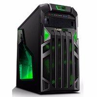 game max centurion gaming case with front amp rear green led fans