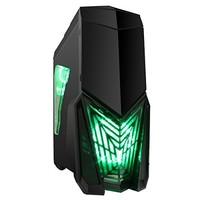 Game Max Destroyer Gaming Case for PC with 3 x 12 cm 15 Green LED Fans