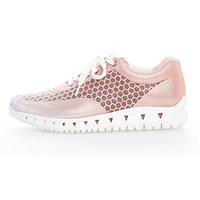 Gabor Women\'s Shoes 64.331.42Women\'s Sneakers, Trainers, Lace-Up Flats, Lace-Up Shoes, ultra-light, with Widened Tread Area Pink (rame kombi/White), E