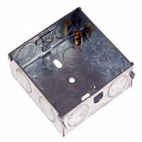 Galvanised boxes 1 Gang 35mm Metal Flush Box - E48002