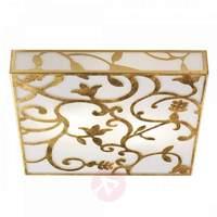 garden floral ceiling lamp 50 cm gold