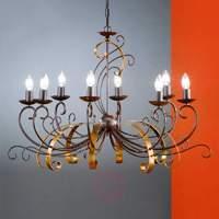 garra chandelier in antique look eight bulbs