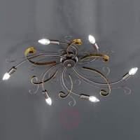 Garra Ceiling Light Six Bulbs Rust Coloured