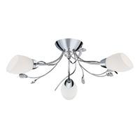 Gardenia Chrome 3 Light Ceiling Light Opal