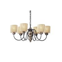 GAR0664 Garbo 6 Light Pendant with Gold Shades