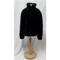 gap girls size 5 6 dark brown faux fur zip up jacket gap brown fleece  ...