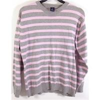 Gap Kids Age 12-13 Years Grey And Pink Striped Sweater*