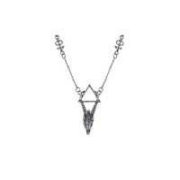 Gazelle Skull Silver Necklace