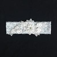 Garter Lace Flower Ivory