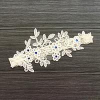 Garter Lace Lace Rhinestone Ivory