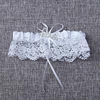 Garter Lace Bowknot White