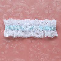 garter lace polyester flower lace blue