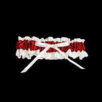 garter satin bowknot red