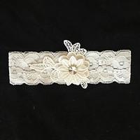 Garter Lace Flower Ivory