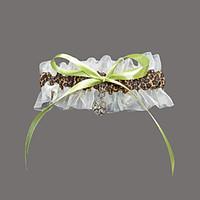 Garter Organza Satin Leopard Print Multi-color