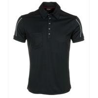 Galvin Green Marty Polo Shirt Black/Electric Red/White