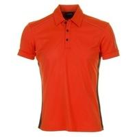 Galvin Green Morgan Polo Shirt Spicy Orange/Gunmetal/Capri Blue