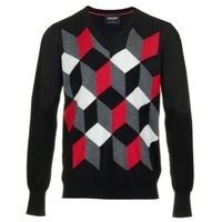 Galvin Green Chad Sweater Black/Red/Grey/White