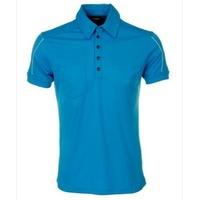 Galvin Green Marty Polo Shirt Deep Ocean/Vibrant Yellow/White