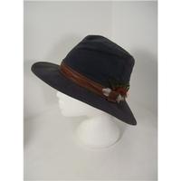 Gamekeeper Navy Waxed Hat Size 7.1/2\