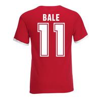 Gareth Bale Wales Ringer Tee (red)