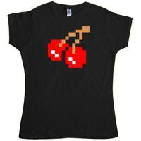 gaming womens t shirt pac man cherry