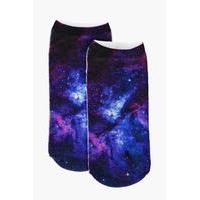 galactic ankle socks blue