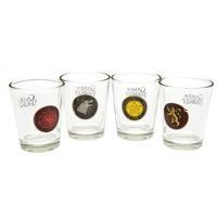 Game Of Thrones 4pk Shot Glass Set