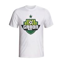 gabon country logo t shirt white kids