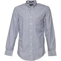 gant mens the banker long sleeve shirt blue