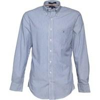 gant mens the banker long sleeve shirt blue