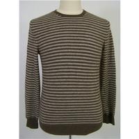 Gap Brown Stripe Cashmere Jumper Size: M