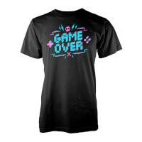 Game Over Pixel Credits Men\'s Black T-Shirt - XL