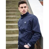 Gadon Zip Through Harrington Jacket in Midnight Blue  Le Shark