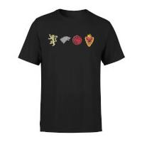 Game of Thrones House Sigils Men\'s Black T-Shirt - L