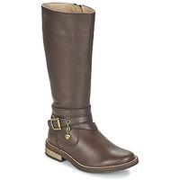 garvalin iratia girlss childrens high boots in brown