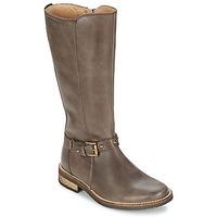 garvalin kaiser girlss childrens high boots in brown