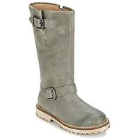 garvalin galera girlss childrens high boots in grey