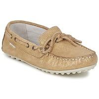 garvalin kiowa juvenil girlss childrens loafers casual shoes in gold