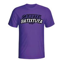 gabriel batistuta comic book t shirt purple kids