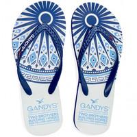 Gandys Bohemian Mandela Print Flip Flops - Blue