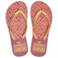 Gandys Maroon Marrakesh Slim Line Flip Flops - Maroon