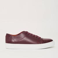 garment project classic lace trainer burgundy mens shoes trainers in r ...