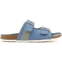 gaudi v61 64770 sandals man jeans mens mules casual shoes in blue