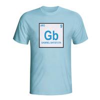 Gabriel Batistuta Argentina Periodic Table T-shirt (sky Blue) - Kids