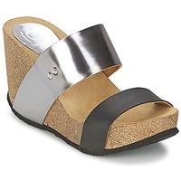 ganadora flora womens mules casual shoes in silver