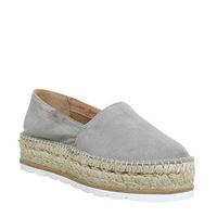 gaimo for office silencio wedge espadrilles dark grey suede