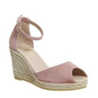 Gaimo for OFFICE Susan Wedge Espadrille PINK SUEDE